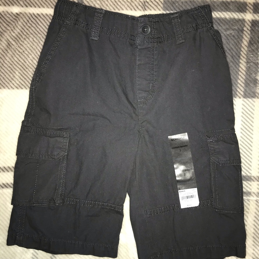 Boys cargo shorts, charcoal gray, Sonoma